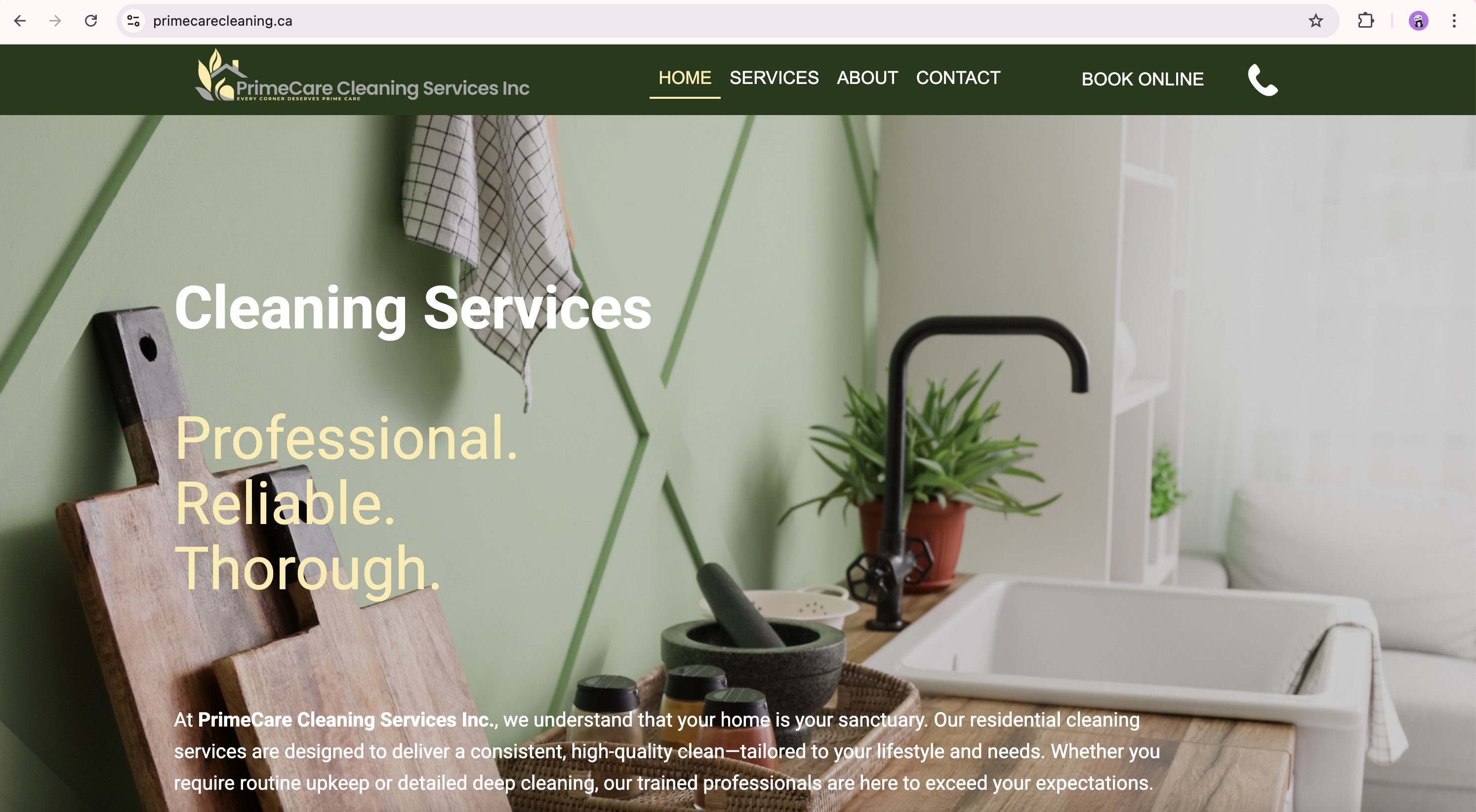 Cleaning Company Website